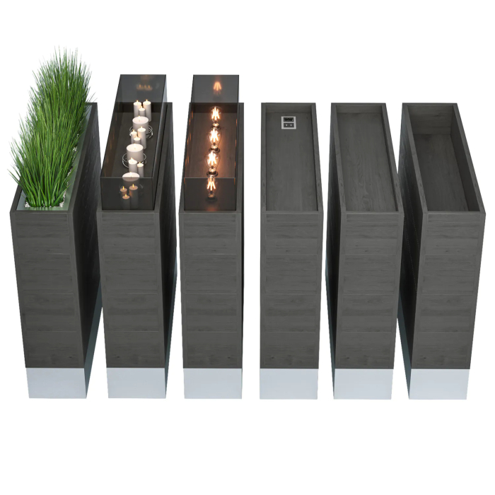 BALI | Bistro Raumtrenner | L60xH130cm | 12 Liter | Pflanz Kasten