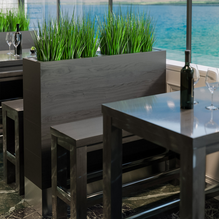 BALI | Bistro Raumtrenner | L60xH130cm | 12 Liter | Pflanz Kasten