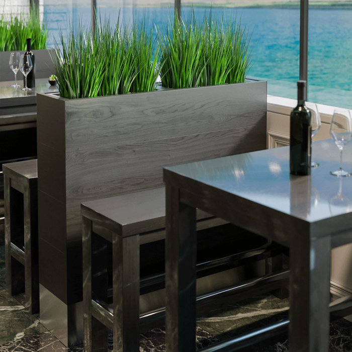 BALI | Bistro Raumtrenner | L60xH130cm | 12 Liter | Pflanz Kasten