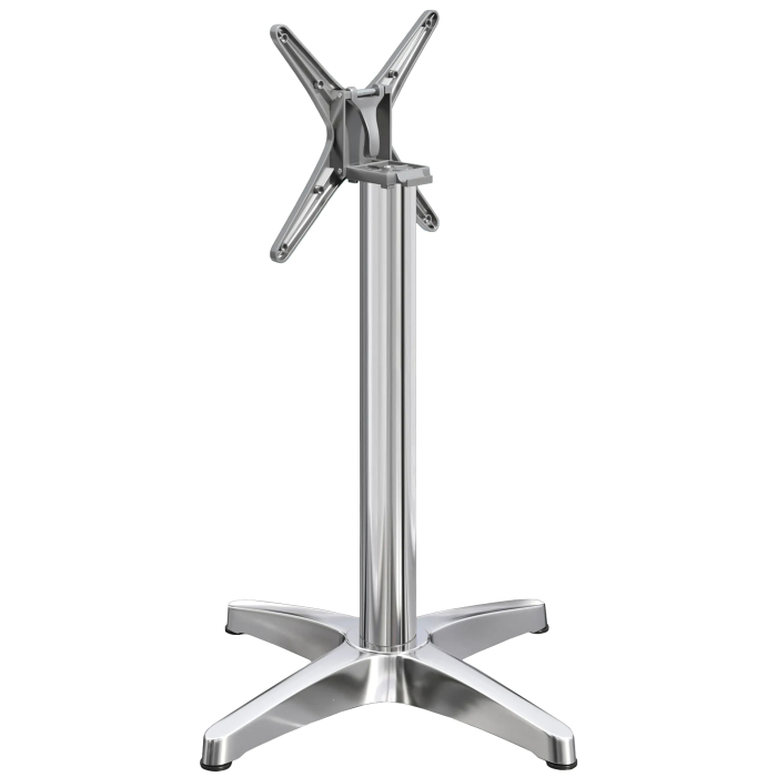 BARCELONA | High Table Base | Height: 109 cm | Base: Ø 66 cm | Silver aluminium | Foldable + additional weight