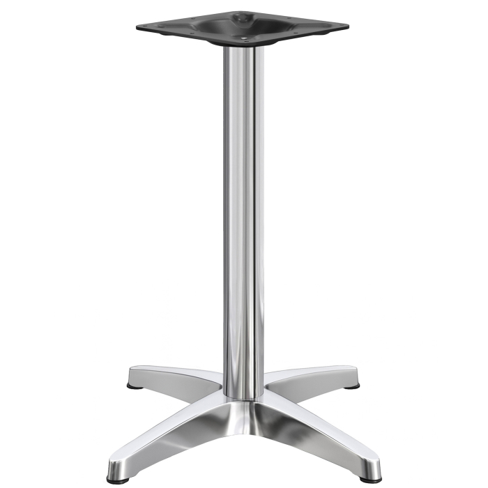 BARCELONA | Hoge Tafel Onderstel | Hoogte: 109 cm | Voetstuk: Ø 66 cm | Zilver aluminium | Extra gewicht