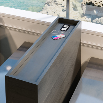 BALI | Bistro Raumtrenner | L120xH107cm | Handy Ladestation