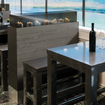 BALI | Bistro Raumtrenner | L60xH167cm | Windlicht Säule