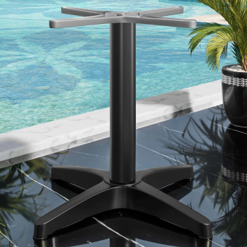 BARCELONA | Base de mesa para restaurante | Altura: 76 cm | Base: Ø 66 cm | Negro | Negro