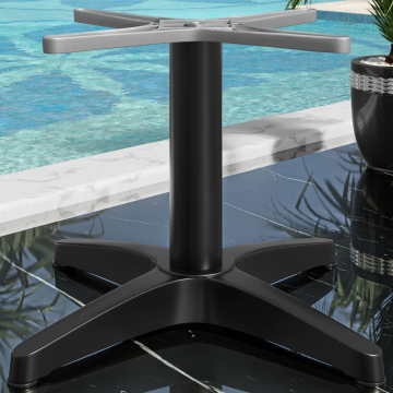 BARCELONA | Bistro Lounge Tischgestell | Höhe: 40 cm | Fuß: Ø 66 cm | Schwarz