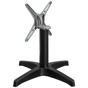 BARCELONA | Bistro Lounge Tischgestell | Höhe: 40 cm | Fuß: Ø 66 cm | Schwarz | Klappbar