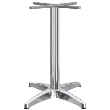 BARCELONA | Bistro Stehtischgestell | Höhe: 109 cm | Fuß: Ø 66 cm | Silber Alu | Zusatzgewicht