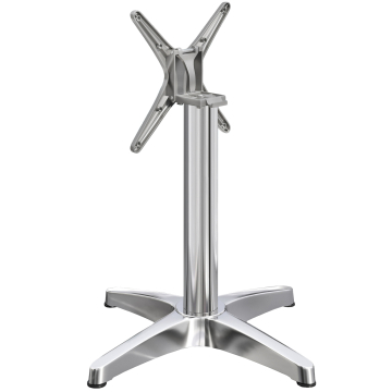 BARCELONA | Bistro Tischgestell | Höhe: 76 cm | Fuß: Ø 66 cm | Silber Alu | Klappbar