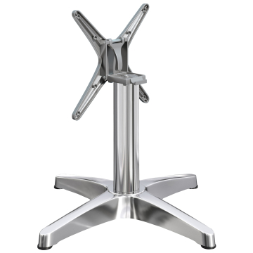 BARCELONA | Restaurant Tafelonderstel | Hoogte: 40 cm | Voetstuk: Ø 66 cm | Zilver aluminium | Opvouwbaar