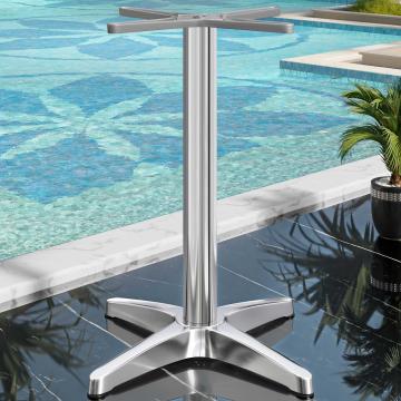 BARCELONA | Hoge Tafel Onderstel | Hoogte: 109 cm | Voetstuk: Ø 66 cm | Zilver aluminium