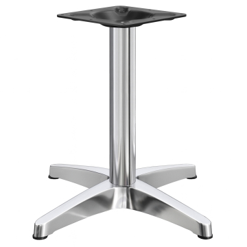 BARCELONA | Bistro Tischgestell | Höhe: 78 cm | Fuß: Ø 66 cm | Silber Alu | Zusatzgewicht