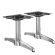 BARCELONA | Bistro Lounge Tischgestell | Höhe: 40 cm | 2 Fuß: 60 x 9 cm | Silber Alu