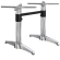 BARCELONA | Bistro double table frame | height: 76 cm | 2 legs: 60 x 9 cm | silver aluminium | + connector