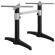 BARCELONA | Double Column Restaurant Table Base | Höhe: 76 cm | 2 Fuß: 60 x 9 cm | Schwarz | + Verbinder