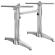 BARCELONA | Bistro double table frame | height: 76 cm | 2 legs: 60 x 9 cm | silver aluminium | + connector + additional weight
