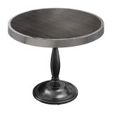 BD | Stół Bistro | Ø 70 x 78 cm | Okrągły | Stelaż chromowany | Wenge czarny / Czarny