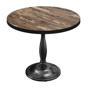 BD | Bistrobord | Ø 60 x 75,5 cm | Rund | Svart kant | Vintage Old / Svart