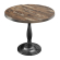 BD | Bistro Tisch | Ø 70 x 75,5 cm | Rund | Edelstahl Rand | Vintage Old / Schwarz