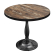 BD | Bistro Bord | Ø 70 x 75,5 cm | Rund | Sort Kant | Vintage Old / Sort