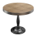BD | Bistro Table | Ø 60 x 78 cm | Round | Stainless Steel Edge | Oak / Black