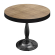 BD | Bistro Tisch | Ø 60 x 78 cm | Rund | Schwarzer Rand | Eiche / Schwarz