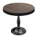 BD | Bistro Tisch | Ø 60 x 78 cm | Rund | Schwarzer Rand | Light Wenge / Schwarz