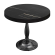 BD | Bistro Tisch | Ø 60 x 78 cm | Rund | Schwarzer Rand | Schwarz Marmor / Schwarz