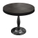 BD | Bistro Tisch | Ø 60 x 78 cm | Rund | Schwarzer Rand | Wenge Schwarz / Schwarz