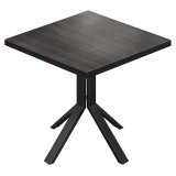 BE | Bistro Tafel | 70 x 70 x 74,5 cm | Vierkant | Zwarte rand | Wenge / Zwart