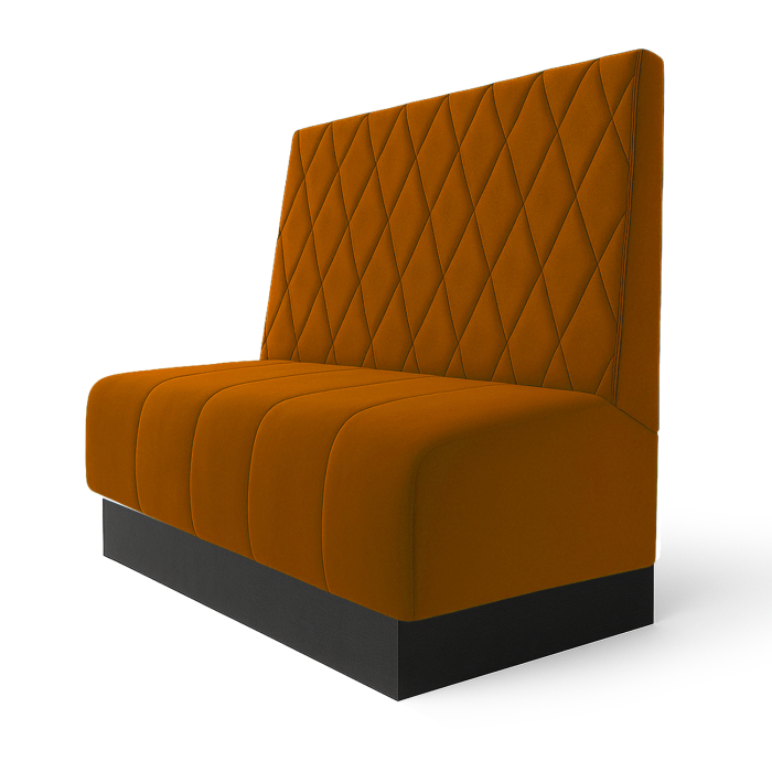 Fischer | Gastrobank S | Gastrobank | B:H 60 x 100 cm | Orange | Diamant | Fløjl