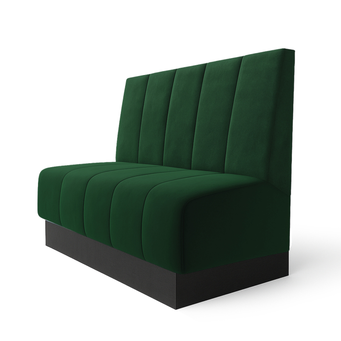 Fischer | Gastrobank S | Gastrobank | B:H 60 x 120 cm | Dunkel Grün | Gestreift Doppelnaht | Samt