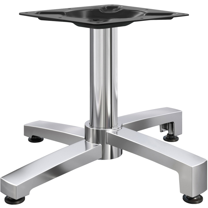 BENICIO | Bistro Lounge Tischgestell | 4 Fuß | Fuß: Ø 69 cm | Säule: 6 x 40 cm | Alu