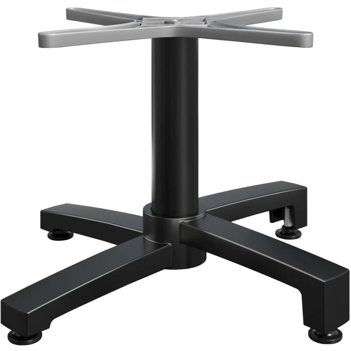 BENICIO | Bistro Lounge -pöydän runko | 4 jalustaa | Jalusta: Ø 69 cm | Pylväs: 6 x 40 cm | Musta | Musta