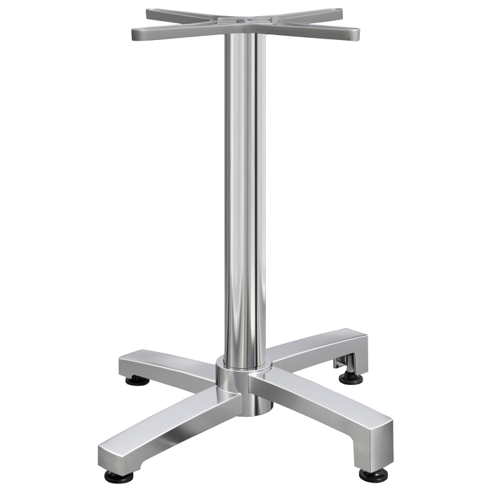 BENICIO | Hoge Tafel Onderstel | Alu | 4 voet: Ø 69 cm | Kolom 6 x 109 cm