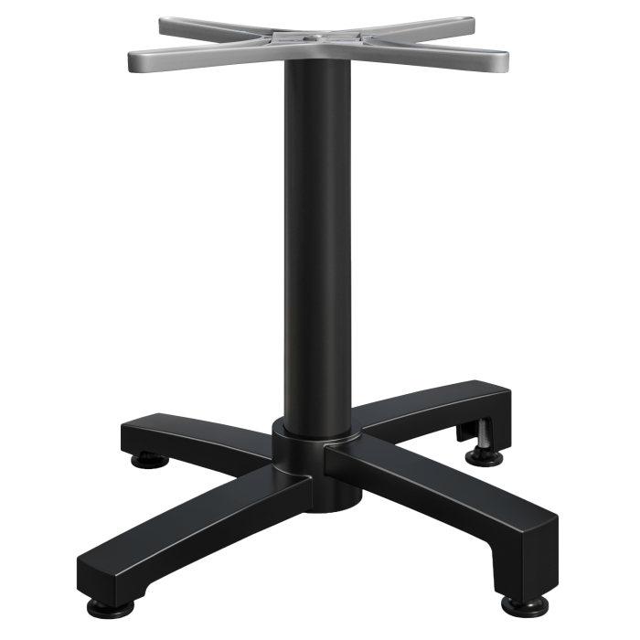 BENICIO | Bistrobordstel | 4 ben | Fod: Ø 69 cm | Søjle: 6 x 76 cm | Sort
