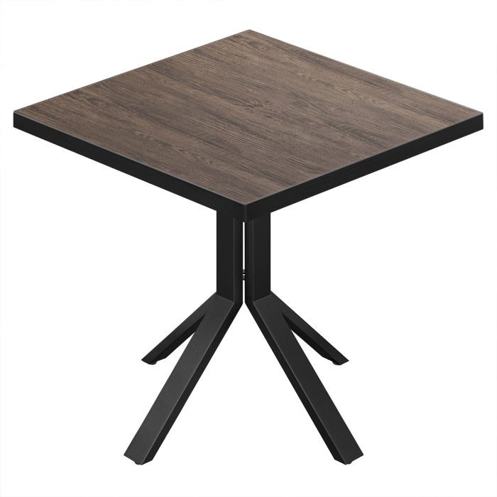 BE | Bistrobord | 70 x 70 x 74,5 cm | Firkantet | Lys Wenge / Svart