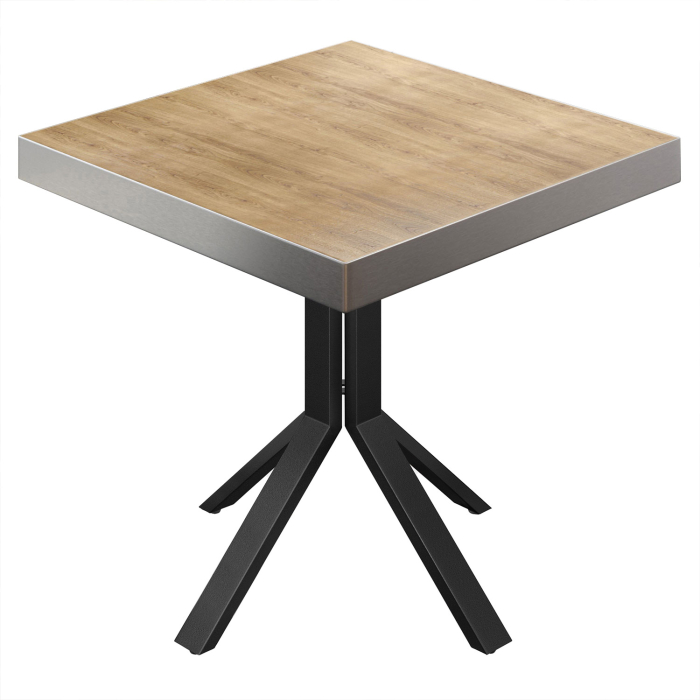 BE | Bistrobord | 70x70x77cm | Firkantet | Eik / Sort