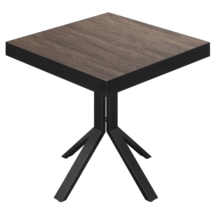 BE | Bistrobord | 70x70x77cm | Firkantet | Lys Wenge / Svart