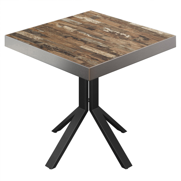 BE | Bistrobord | 70x70x77cm | Firkantet | Vintage gammel / svart
