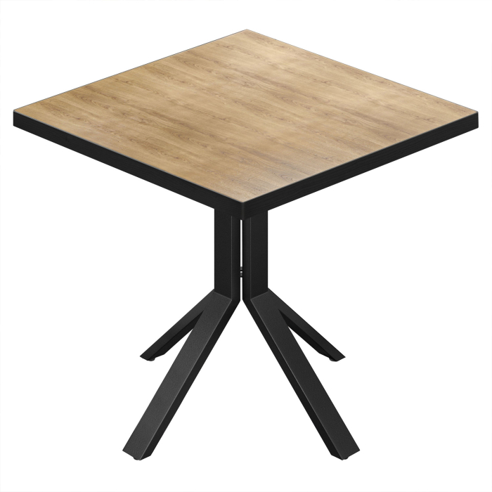 BE | Bistrobord | 80 x 80 x 74,5 cm | Firkantet | Eik / Sort