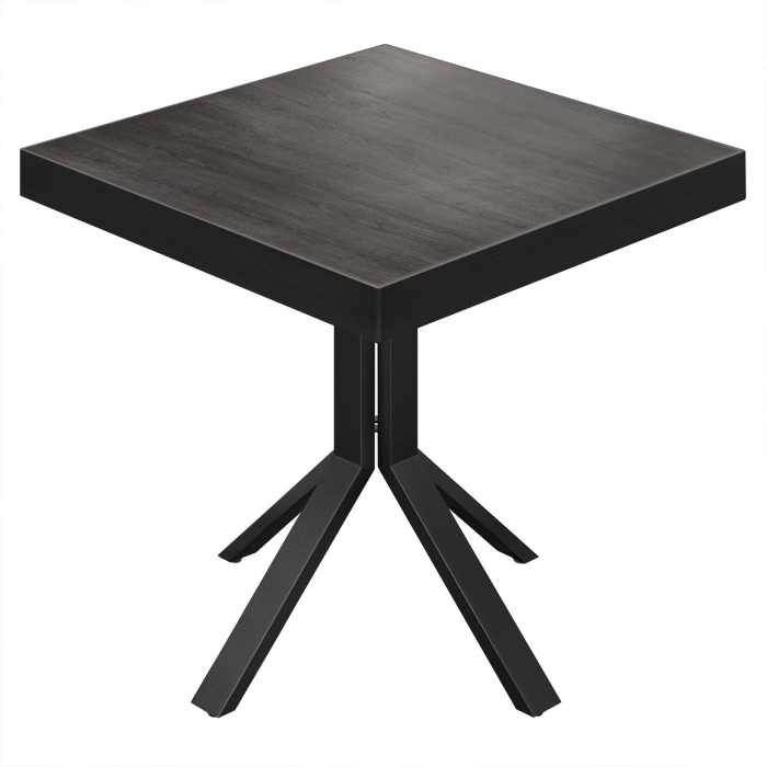 BE | Tavolo da bistrot | 80 x 80 x 77 cm | Quadrato | Wengé / Nero