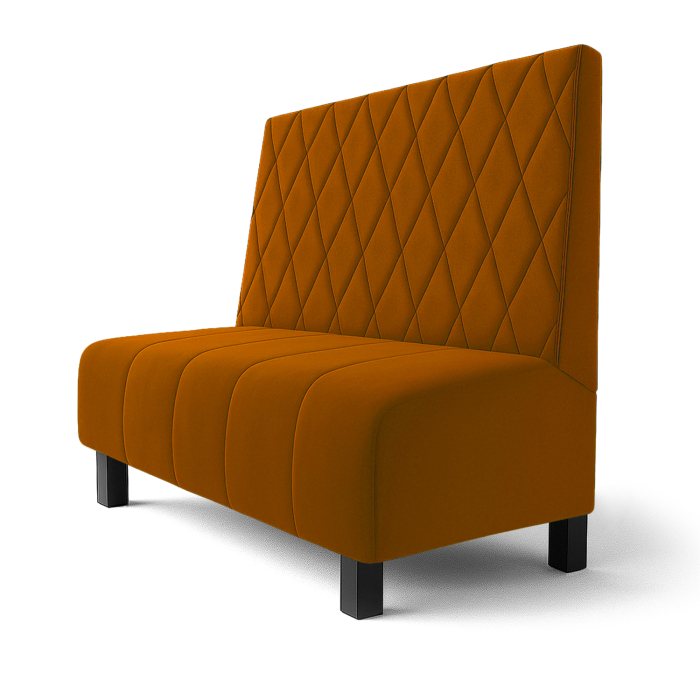 Fischer | Panca Gastro F | Panca Gastro | L:A 60 x 100 cm | Arancione | Diamante | Velluto