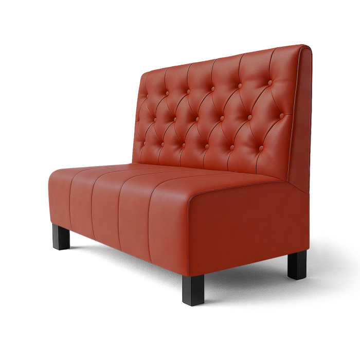 Fisherman | Gastrobank F | Gastrobank | B:H 60 x 100 cm | Rød | Chesterfield | læder