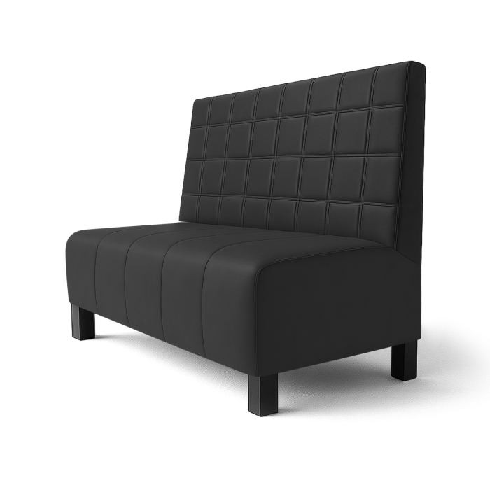 Fischer | Gastrobank F | Gastrobank | B:H 60 x 100 cm | Schwarz | Blocks | Leder