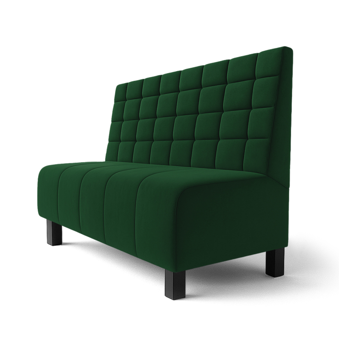 Fischer | Gastrobank F | Gastrobank | B:H 60 x 120 cm | Dunkel Grün | Blocks | Samt