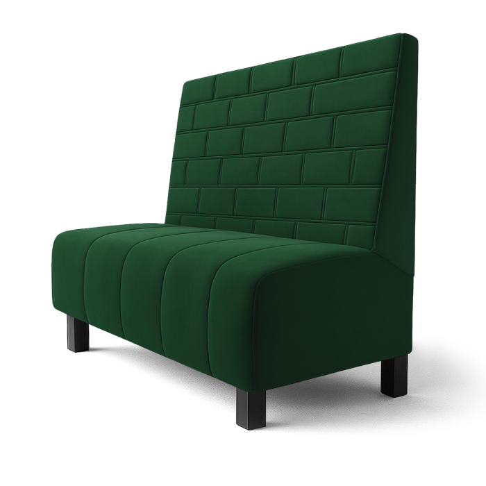 Fischer | Gastrobank F | Gastrobank | B:H 60 x 120 cm | Dunkel Grün | Stein | Samt