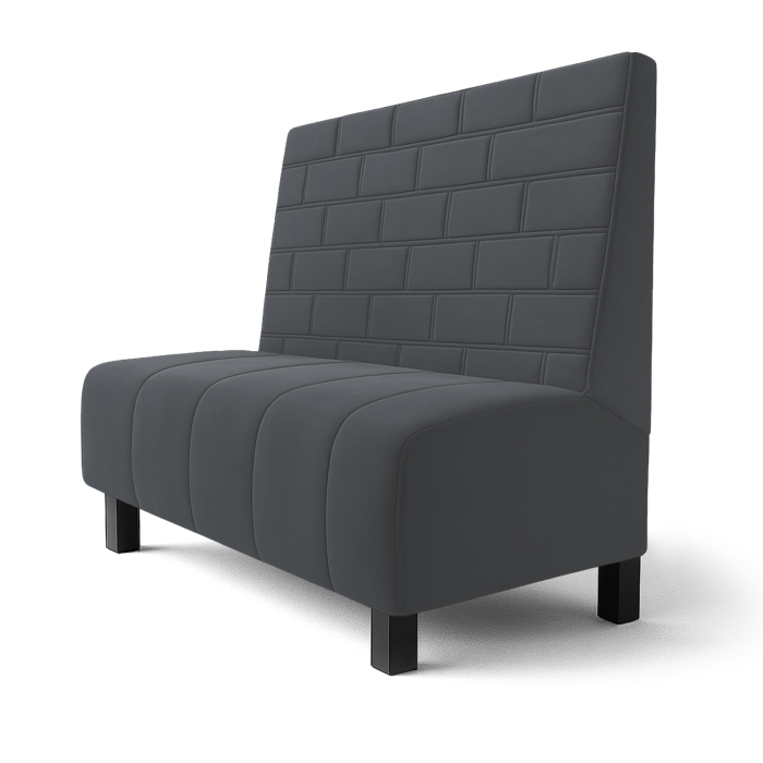 Fischer | Gastrobank F | Gastrobank | W:H 60 x 120 cm | Grey | Stone | Velvet