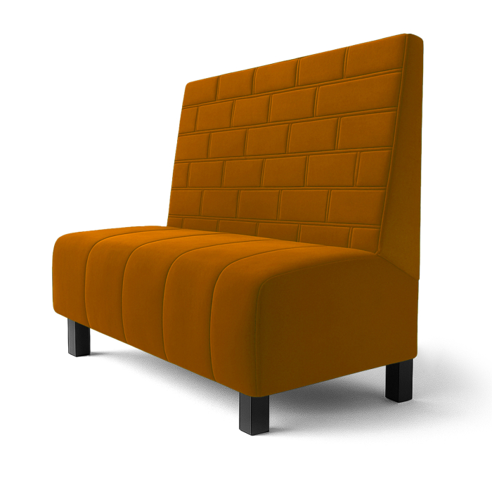 Pêcheur | Gastrobank F | Gastrobank | L:H 60 x 120 cm | Orange | Pierre | Velours