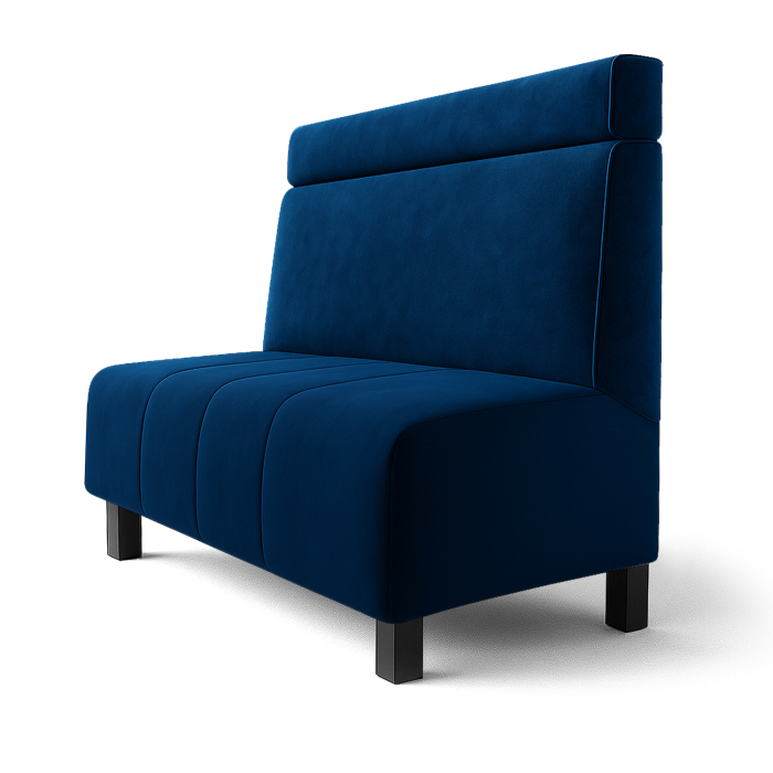 Fischer | Gastrobank F | Gastrobank | B:H 60 x 140 cm | Blau | Kopfteil | Samt