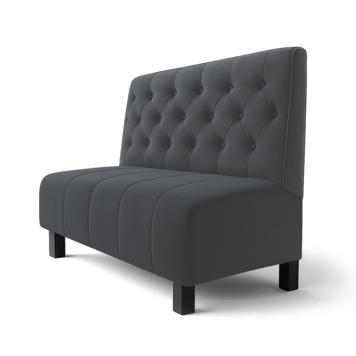 Fischer | Restaurantbank F | Restaurantbank | B:H 60 x 90 cm | Grijs | Chesterfield | Fluweel